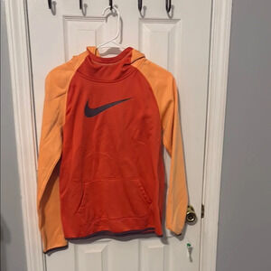 Nike Orange and Yellow Hoodie